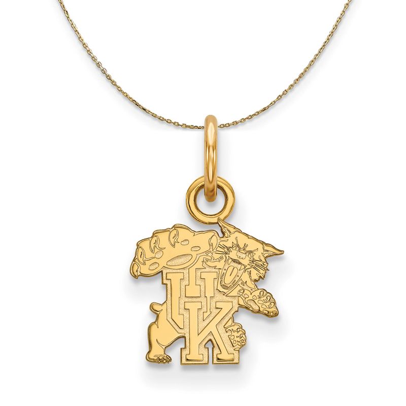 14k Yellow Gold U. Of Kentucky X-Small Necklace - 18 Inch